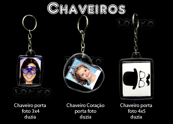 Chaveiros porta foto